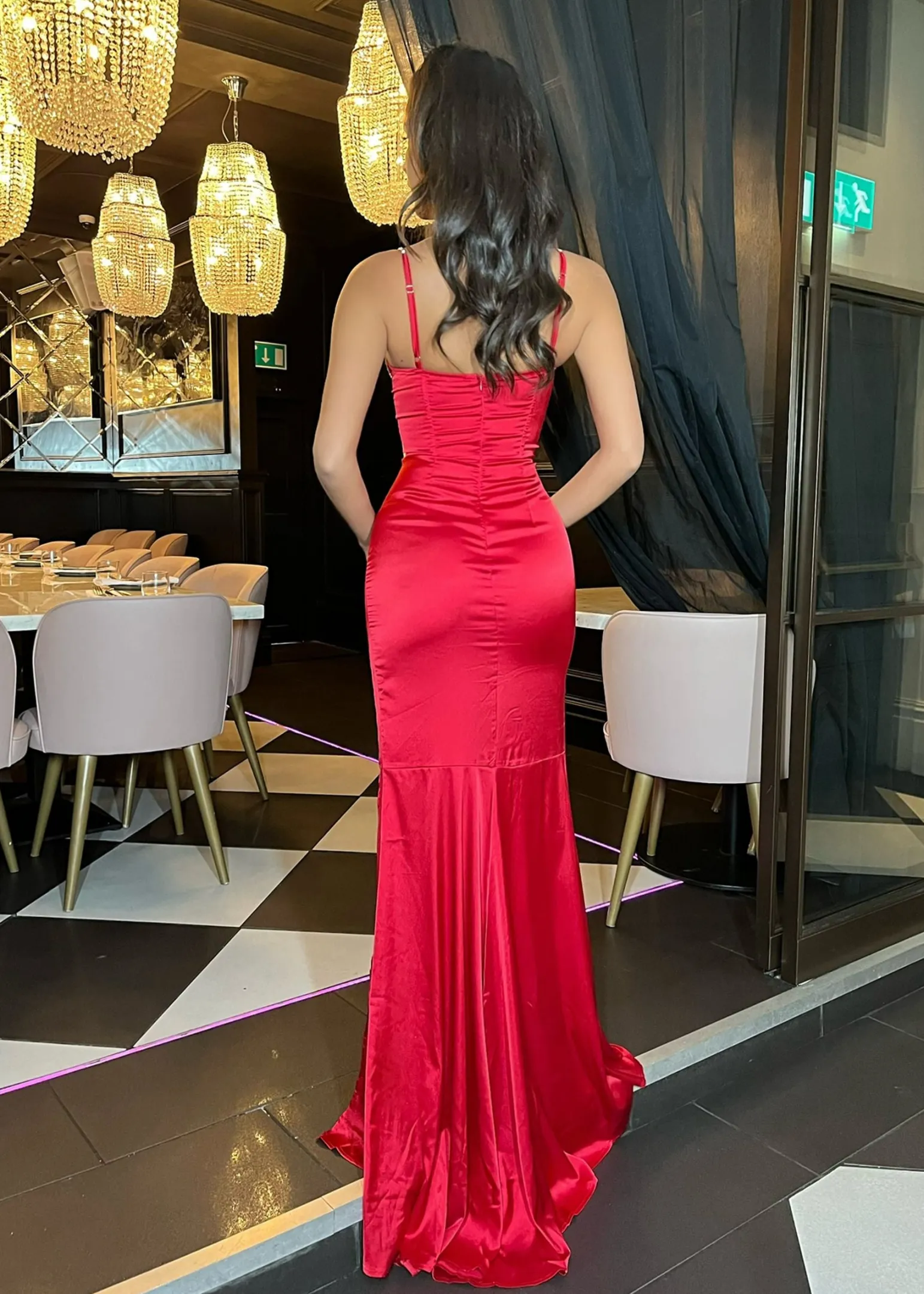 carley_diamante_satin_split_gown__red_1-1.webp Hot Carley Diamante Satin Split Gown - Red Women Occasion Wear