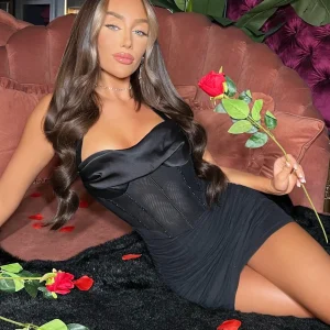 Flash Sale Daphne Halter Neck Diamante Corset Mini Dress - Black Women Dresses