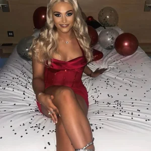 Shop Daphne Halter Neck Diamante Corset Mini Dress - Red Women Dresses