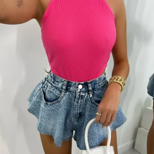 Cheap Flash Back Bodysuit - Pink Women Tops / Bodysuits