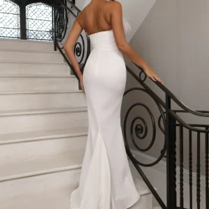 Discount Forever Yours Feather Gown - White Women Occasion Wear