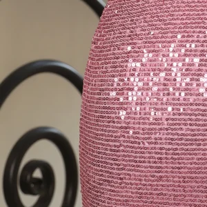 Discount Frozen Heart Sequin Gown - Pink Women Dresses