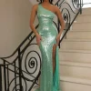 Sale Hatti Sequin Gown - Green Women Dresses