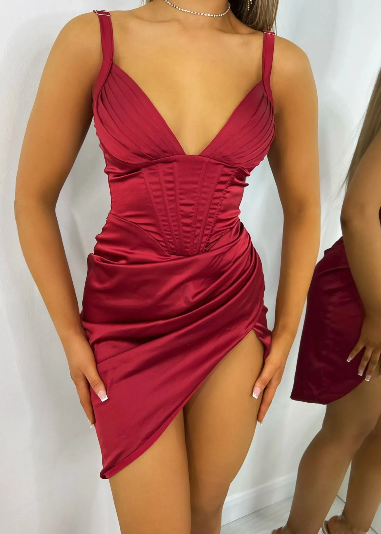 jean_pleated_cup_corset_midi_dress__wine_2.webp Cheap Jean Pleated Cup Corset Midi Dress - Wine Women Dresses