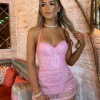 Best Jenni Corset Sequin Mini Dress - Pink Women Dresses