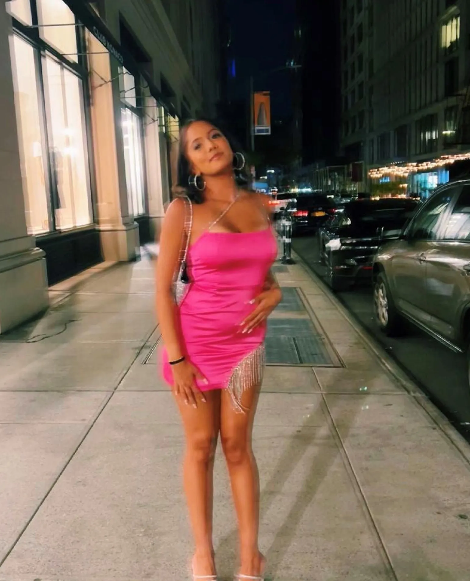 jordyn_diamante_fringe_asymmetric_mini_dress__fuchsia_6.webp Sale Jordyn Diamante Fringe Asymmetric Mini Dress - Fuchsia Women Dresses