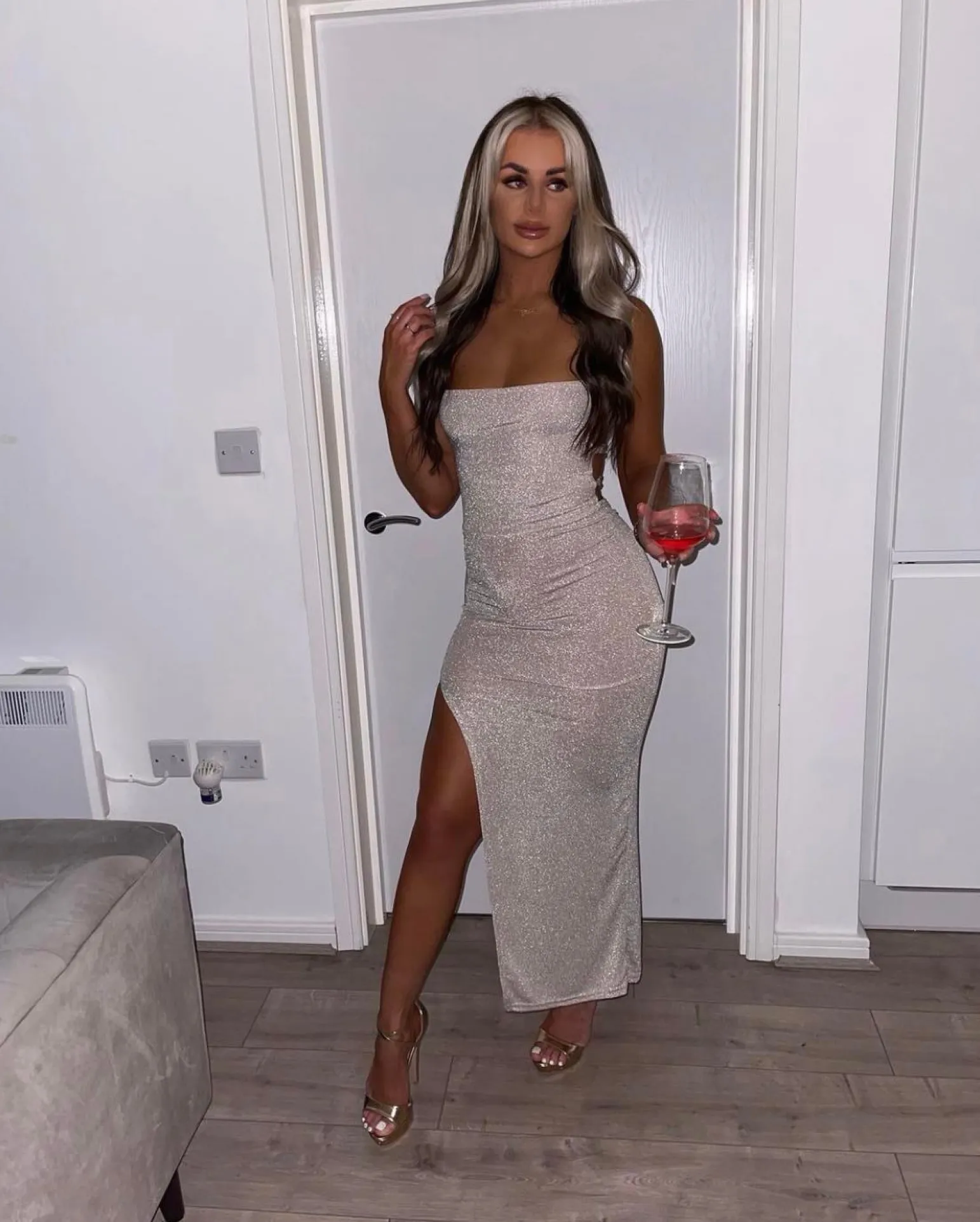 kourt_lurex_maxi_dress__champagne_11.webp Cheap Kourt Lurex Maxi Dress - Champagne Women Dresses