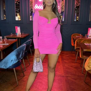 Outlet Lets Go Party Mini Dress - Pink Women Dresses
