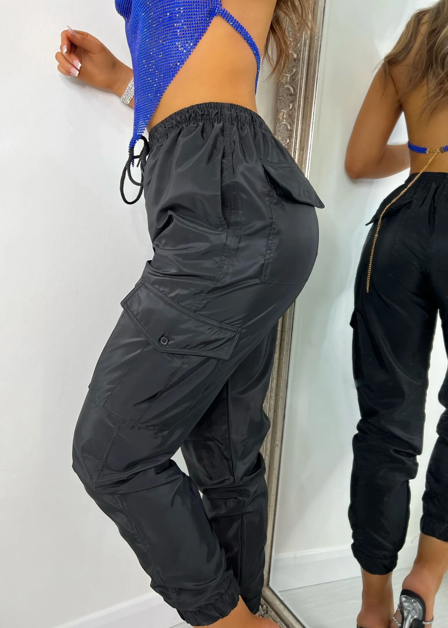lucy_cargo_trousers__black_1.webp Discount Lucy Cargo Trousers - Black Women Bottoms
