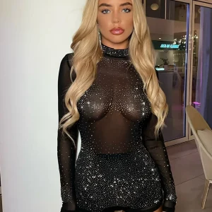 Cheap Main Character Energy Diamante Playsuit - Black Women Rompers & Jumpsuits