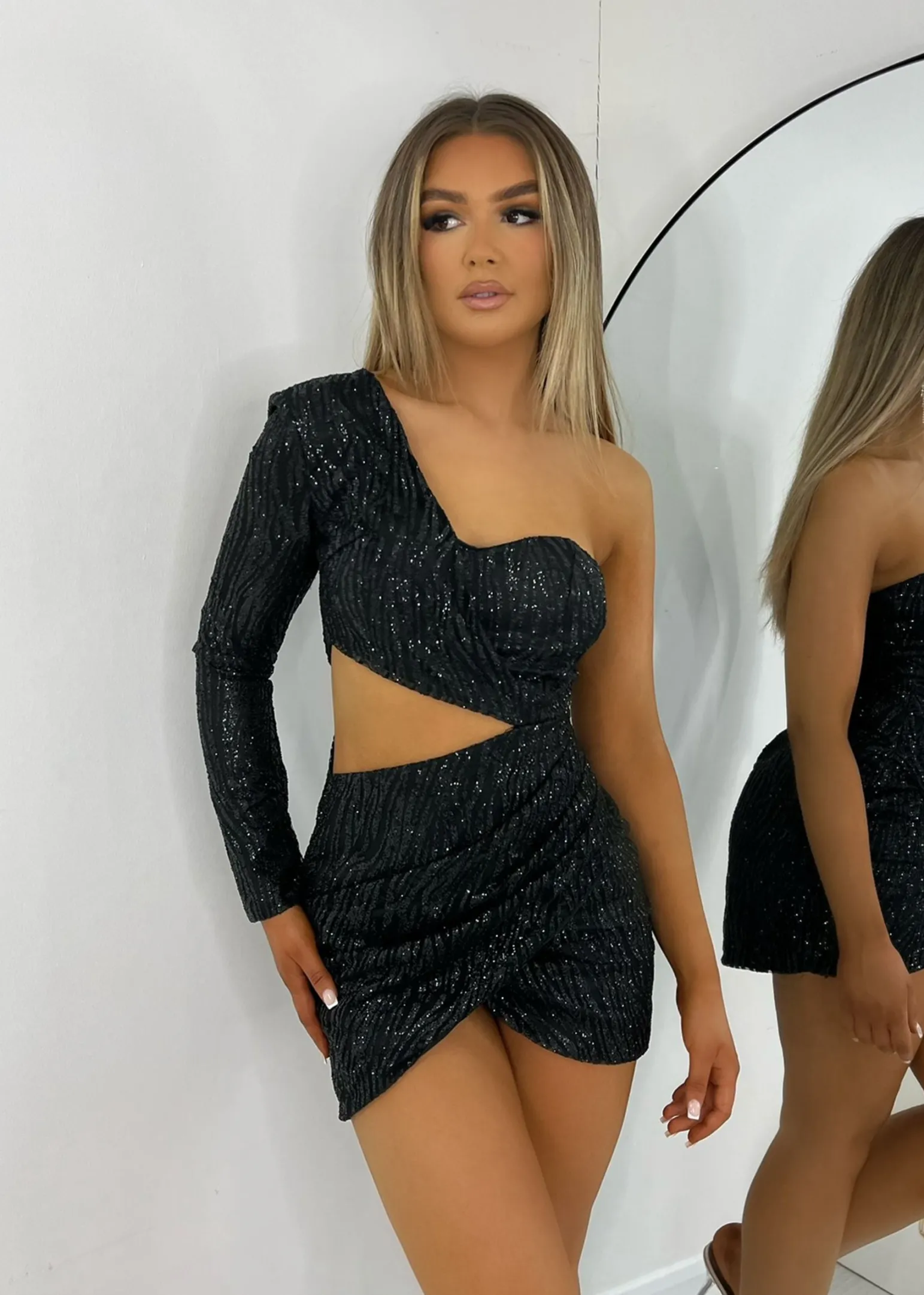 party_in_la_glitter_sequin_dress__black_4.webp Best Party In La Glitter Sequin Dress - Black Women Dresses