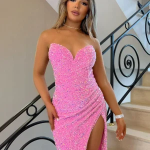 Fashion Princess Energy Sparkle Gown - Pink Women Occasion Wear