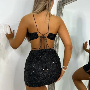 Flash Sale Remmy Sequin Dress - Black Women Dresses