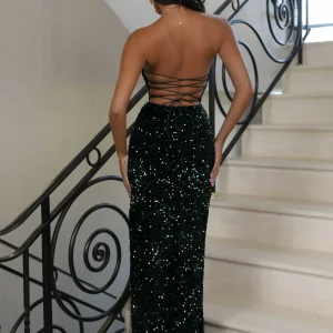 Store Shayna Sequin Gown - Green Women Dresses