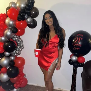Discount Sweet Escape Diamante Trim Dress - Red Women Dresses