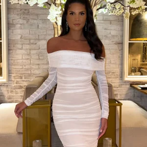 Flash Sale Tammy Midi Dress - White Women Dresses