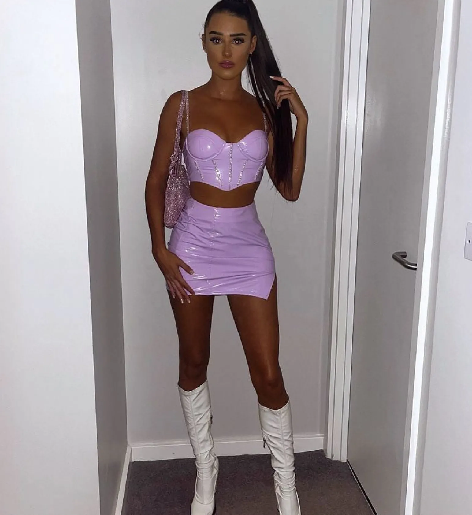 willow_pvc_diamante_two_piece__lilac_5.webp Online Willow Pvc Diamante Two Piece - Lilac Women Co-Ords